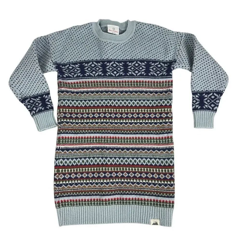 Hanna Andersson Fair Isle Sweater Dress 130/8